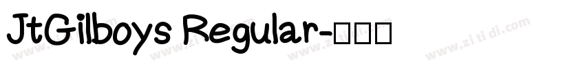 JtGilboys Regular字体转换
